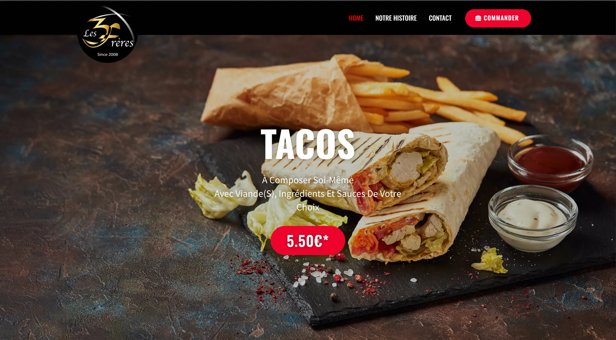 Capture du site Les 3 Frères livré par Webeven